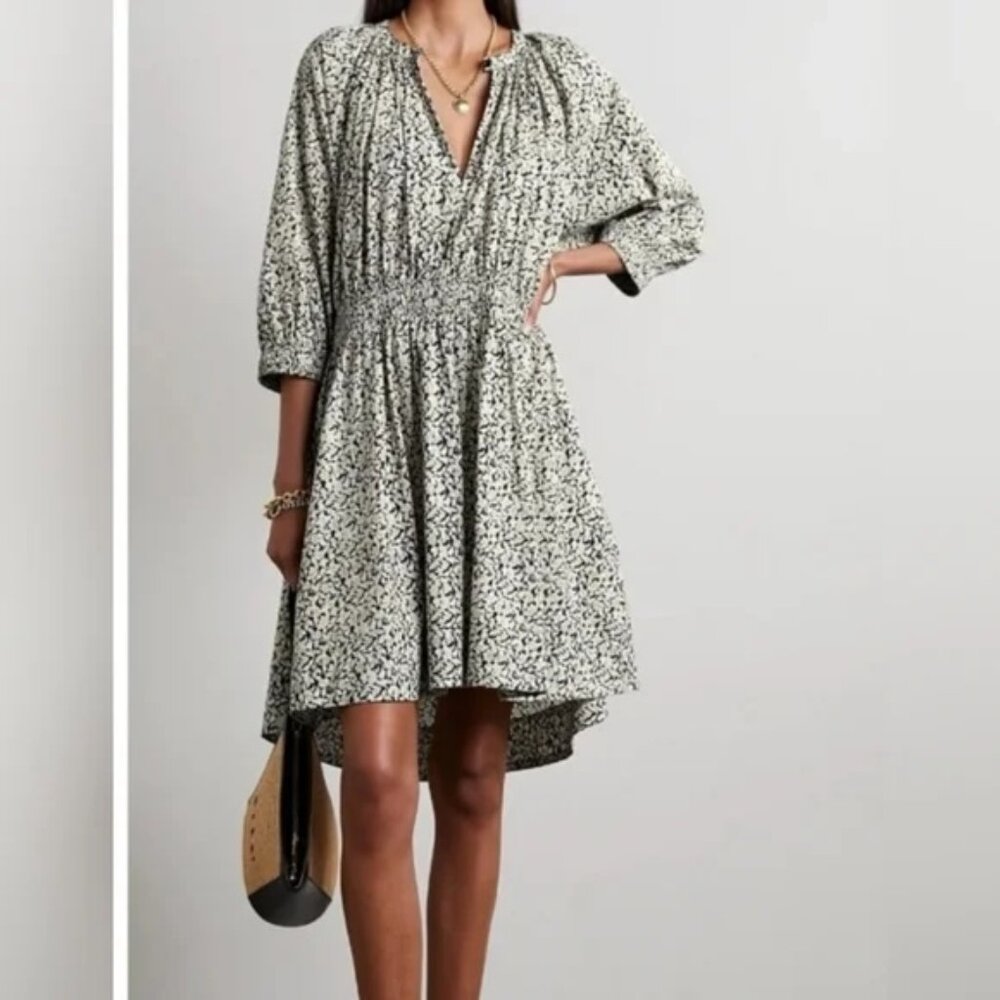 Apiece Apart Cobano Mini Dress, Fauna Black, Size M.